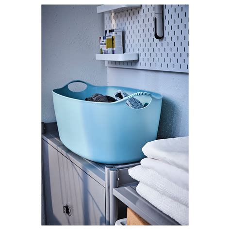 TORKIS Flexible laundry basket, in/outdoor, blue - IKEA