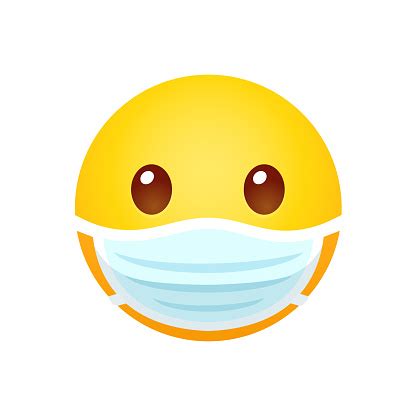 Emoji In Face Mask Stock Illustration - Download Image Now - iStock