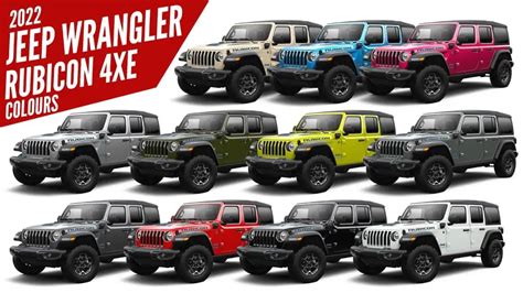 What are the 2022 Jeep Wrangler colors and customization options? - Vehiclers