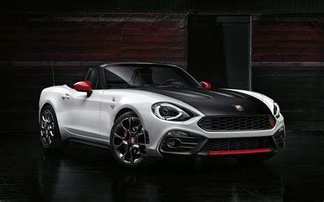 Download wallpapers abarth, 2017, convertible, fiat 124, white, spider ...