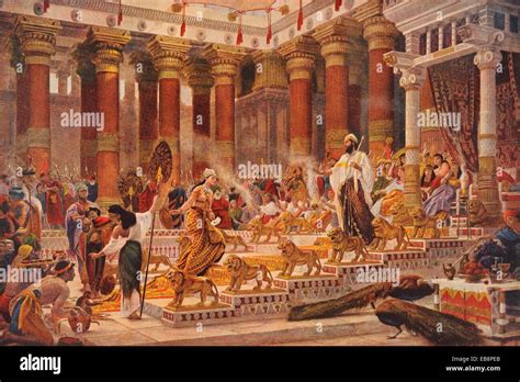 The Visit the Queen Sheba to King Solomon by English painter Sir Stock Photo: 75795955 - Alamy