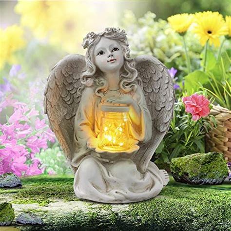 Giftchy Guardian Angel Garden Statue, Solar Lights Angel Decorations ...