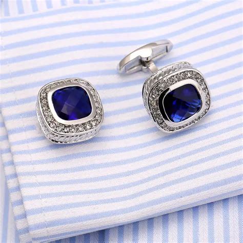 2017 New Crystal Cufflinks Rhinestone Cuff links Wedding Groom Gift ...