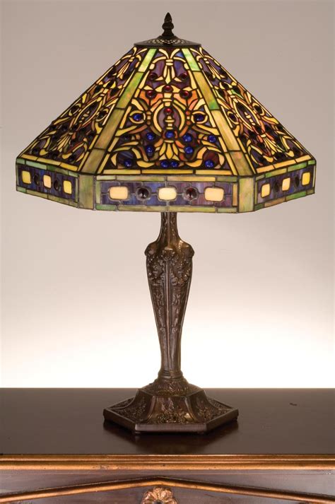 Meyda Tiffany 48832 Vintage Stained Glass / Tiffany Table Lamp From The ...