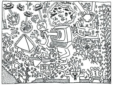 Keith Haring Coloring Page