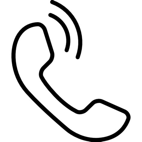 Mobile phone auricular part outline with call sound lines - Free Tools ...