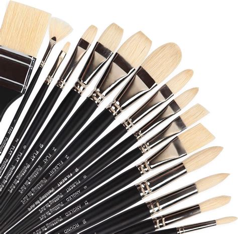 Amazon.com: Falling in Art Natural Bristle Professional Paintbrush Set ...