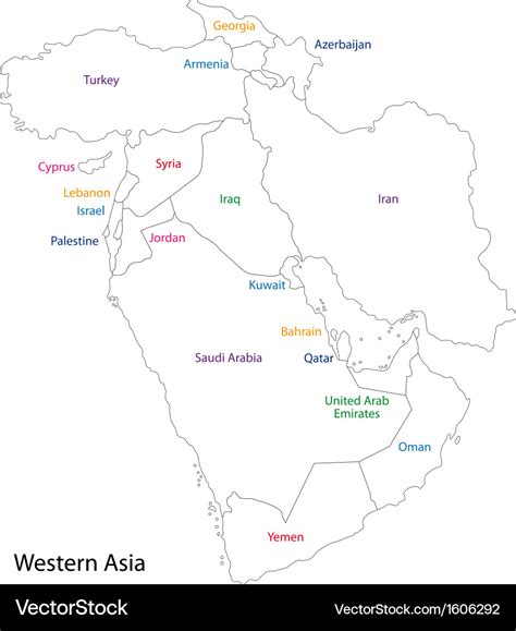 Blank Map Of West Asia