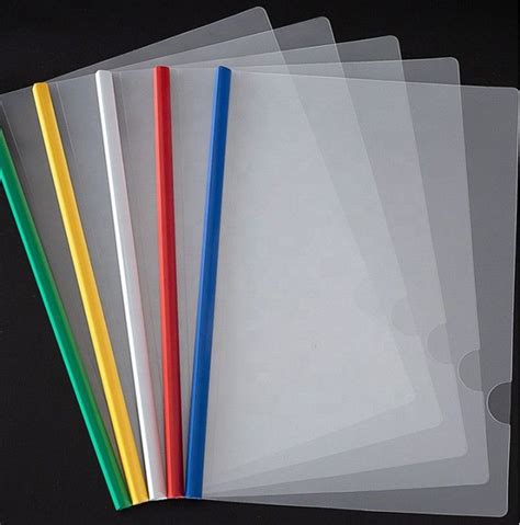 A4 Durable PVC Slide Transparent Folders / A4 Plastic File Folder with ...