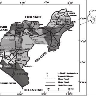 Road/Administrative Map of Ondo State | Download Scientific Diagram