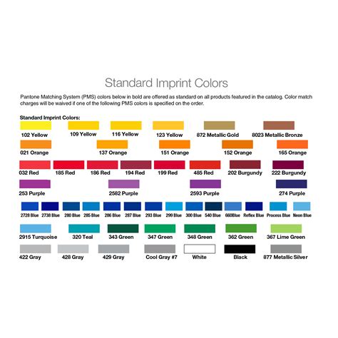 Printable Sharpie Color Chart