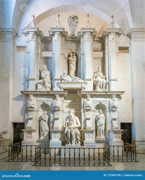 The Moses from Michelangelo, in the Church of San Pietro in Vincoli in Rome, Italy. Editorial ...