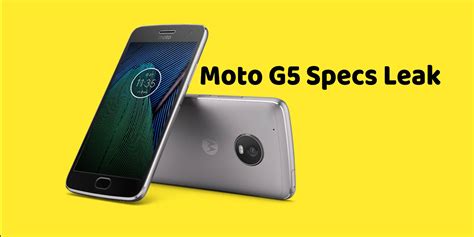 Moto G5 Specs Leak