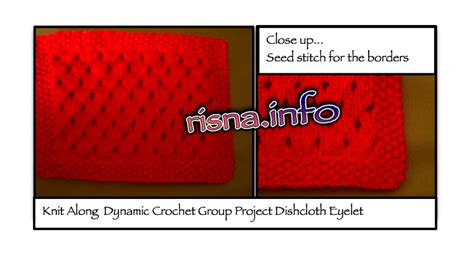 Another KAL Dishcloth: Motif Eyelet