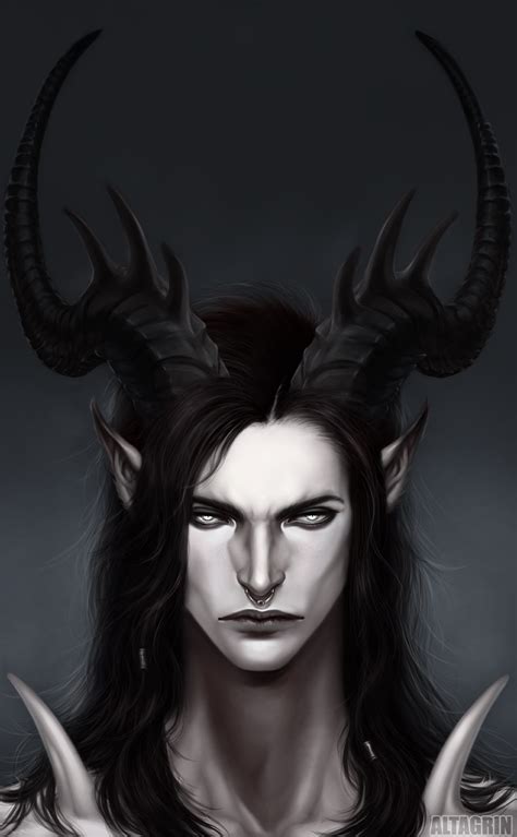 Redraw: A Demon's Mug by AltaGrin | Concept art characters, Fantasy demon, Dark fantasy art