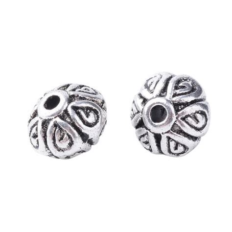7x5mm Tibetan Style Rondelle Beads - Antique Silver Plated - 20pcs - Beads And Beading Supplies ...