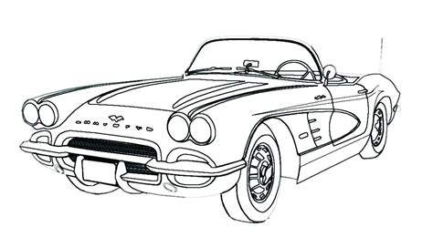 Classic Corvette Color Sheet | Cars coloring pages, Car drawings, Classic corvette