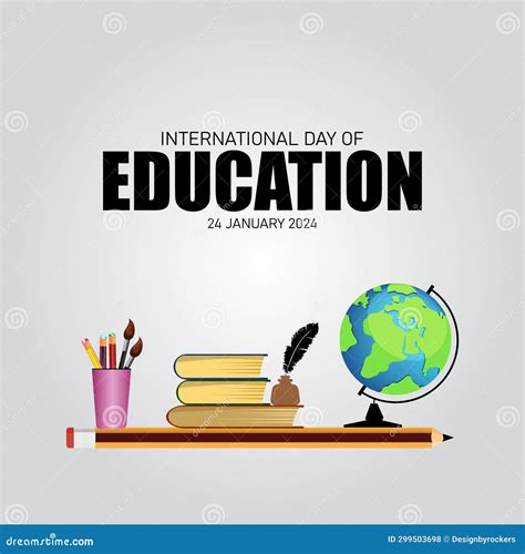 The International Day of Education Stock Vector - Illustration of ...