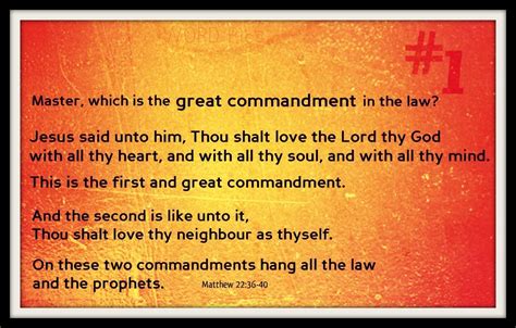 which is the great commandment? | Greatest commandment, Jesus quotes, Scripture verses