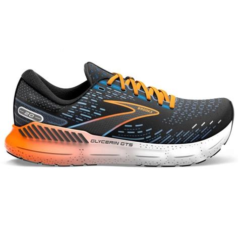 Brooks Mens Glycerin GTS 20 Black/Orange Running Shoes | BMC Sports