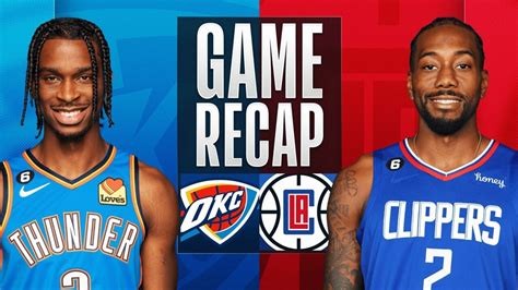 Oklahoma City Thunder 101-100 Los Angeles Clippers | NBA highlights ...