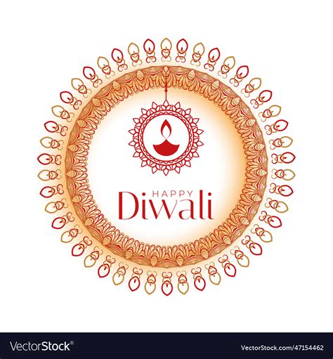 Decorative happy diwali celebration background Vector Image