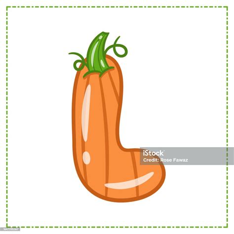 Halloween English Alphabet Letter L Pumpkin Theme Drawing Stock Illustration - Download Image ...