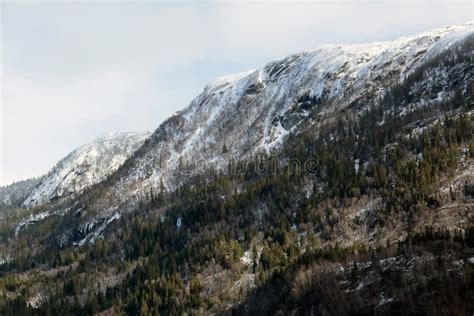 Snowy mountains stock image. Image of norway, nerskogen - 69460755