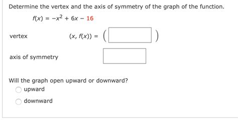 Solved Determine the vertex and the axis of symmetry of the | Chegg.com