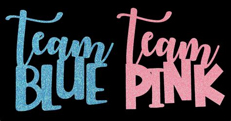 Team Blue Svg File Team Pink Svg File Gender Reveal - Etsy