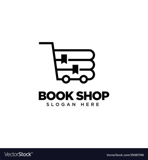 Book shop logo design template Royalty Free Vector Image