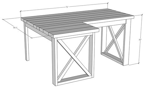 L Shaped Farmhouse Desk Plans - Check out our farmhouse desk selection for the very best in ...