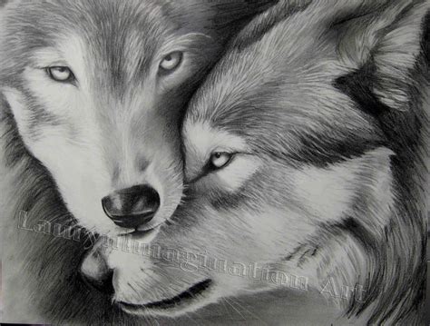 2 Wolves Drawings In Pencil : ART WOLF HOWLING PENCIL DRAWING 8"X10" PRINT in 2020 ... / Gray ...