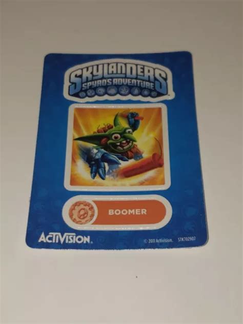 SKYLANDERS SPYRO'S ADVENTURES Video Game Action Figure Sticker Card ...