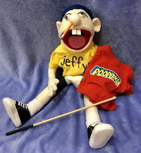 Full size 22" Jeffy Puppet With Pooperman And Yellow Jeffy Shirt and ...