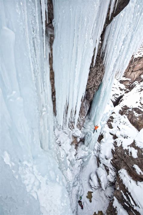 Magnificent Frozen Waterfalls ouray colorado ~ Great Panorama Picture