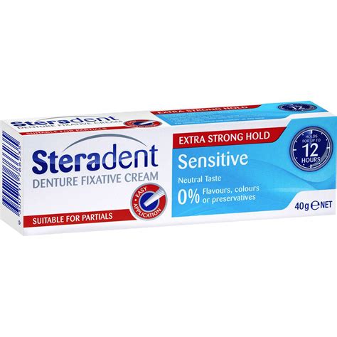 Steradent Sensitive Fixative Denture Care 40g | Woolworths