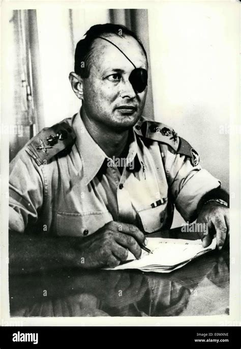 Oct. 30, 1956 - Israel Invades Egypt: General Moshe Dayan - Israel Chief Of Staff: Photo Shows ...