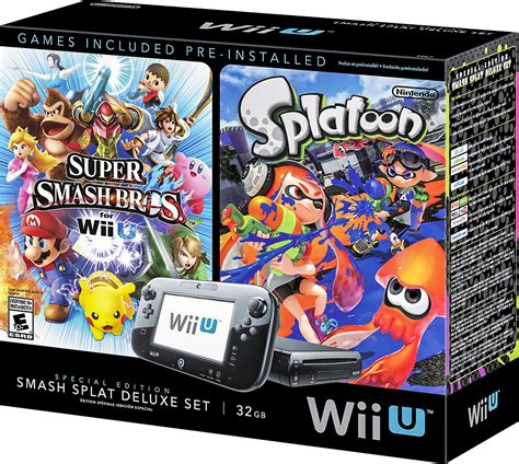 Customer Reviews: Nintendo Wii U 32GB Smash Splat Special Edition Deluxe Console Set Black ...