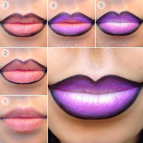 Style By Cat: Purple Ombre Lipstick Tutorial