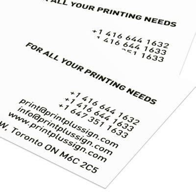 Raised Print Business Cards – Print Plus Sign