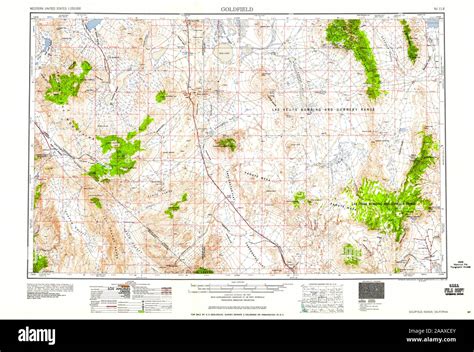 USGS TOPO Map Nevada NV Goldfield 321675 1958 250000 Restoration Stock ...