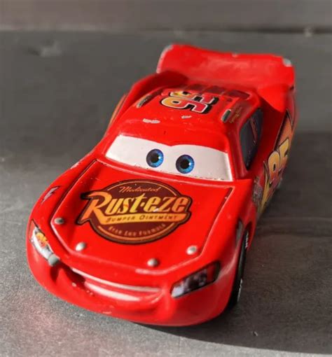 LIGHTNING MCQUEEN RUST-EZE Mattel Toy Car, DISNEY PIXAR Cars, Diecast ...