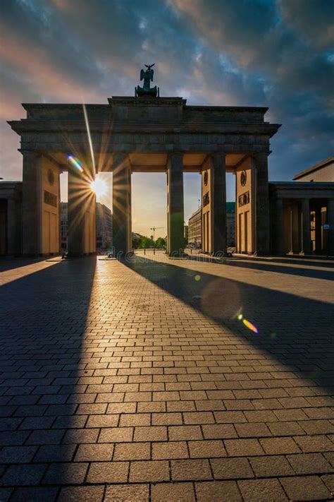 Berlin - Brandenburg Gate at Sunrise, Germany Stock Photo - Image of ...