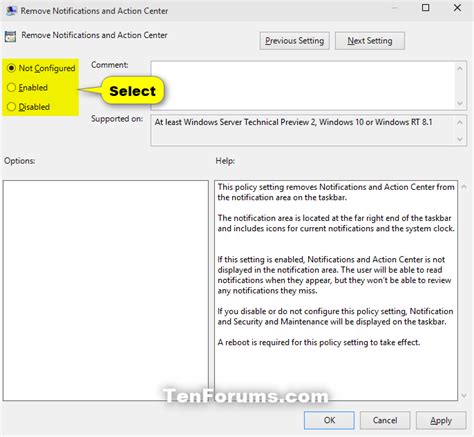 Enable or Disable Action Center in Windows 10 | Tutorials