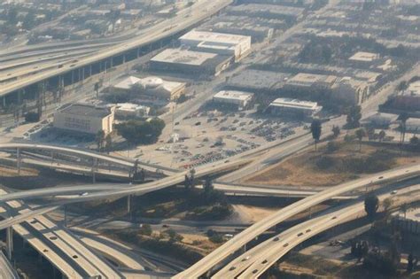 Premium AI Image | aerial view of a massive highway intersection in los angeles