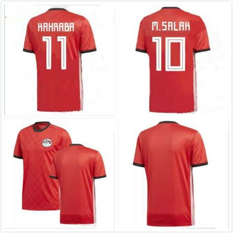 2019 2018 Egypt Jersey Soccer M. SALAH World Cup Home Red 17 18 KAHRABA ...