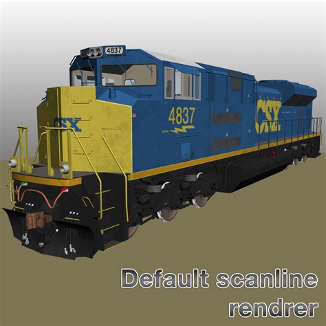 emd sd70ace locomotive engines 3d max