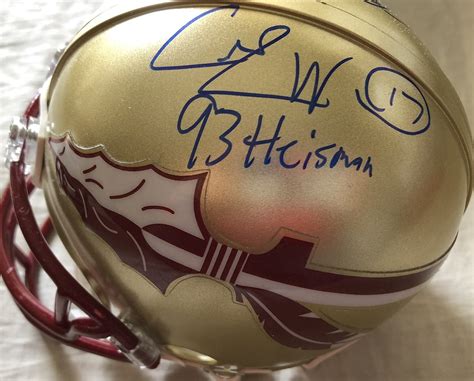 Charlie Ward and Chris Weinke autographed Florida State Seminoles mini helmet (Schwartz Sports ...