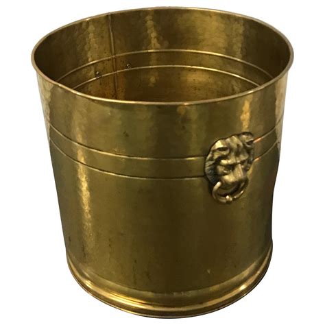 Large Brass Planter with a Coat of Arms at 1stDibs